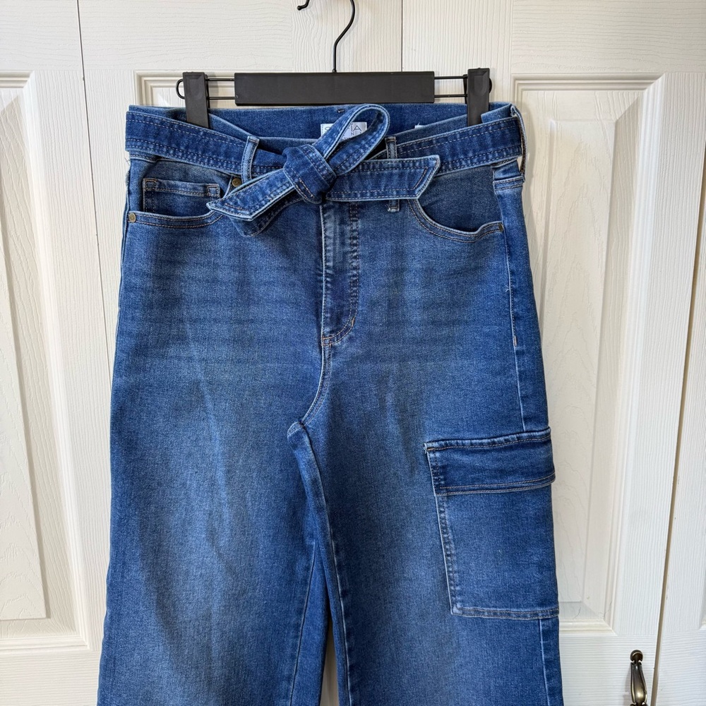 Sofia by Sofia Vergara Margot Wide Leg High-Rise Cargo Jeans Women’s Size 8 - Picture 3 of 9